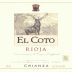 El Coto Crianza 2008 Front Label