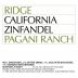 Ridge Pagani Ranch Zinfandel 2009 Front Label