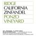 Ridge Ponzo Zinfandel 2009 Front Label