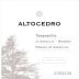Altocedro Ano Cero Tempranillo 2011 Front Label