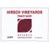 Hirsch Sonoma Coast Reserve Pinot Noir 2009 Front Label