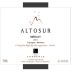 Finca Sophenia Altosur Merlot 2007 Front Label