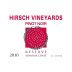 Hirsch Sonoma Coast Reserve Pinot Noir 2010 Front Label