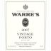 Warre's Vintage Port (375ML half-bottle) 2007 Front Label