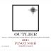 Outlier Pinot Noir 2011 Front Label