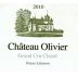 Chateau Olivier Blanc 2010 Front Label