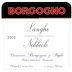Borgogno Langhe Nebbiolo 2009 Front Label
