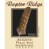 Raptor Ridge Reserve Pinot Noir 2010 Front Label