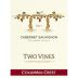 Two Vines Columbia Valley Cabernet Sauvignon 2011 Front Label