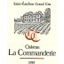 Chateau La Commanderie 2010 Front Label