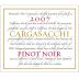 Cargasacchi Jalama Vineyard Pinot Noir 2007 Front Label