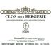 Nicolas Joly Savennieres Clos de La Bergerie 2009 Front Label