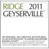 Ridge Geyserville 2011 Front Label