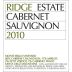 Ridge Estate Cabernet Sauvignon 2010 Front Label