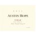 Austin Hope Syrah 2011 Front Label