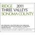 Ridge Three Valleys Red 2011 Front Label