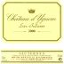 Chateau d'Yquem Sauternes (375ML half-bottle) 2000 Front Label