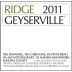 Ridge Geyserville (375ML half-bottle) 2011 Front Label