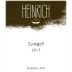 Heinrich Heinrich Zweigelt 2013 Front Label