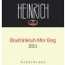 Heinrich Alter Berg Blaufrankisch 2011 Front Label