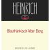 Heinrich Alter Berg Blaufrankisch 2009 Front Label
