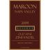 Maroon Napa Valley Reserve Zinfandel 2009 Front Label
