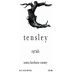 Tensley Santa Barbara Syrah 2012 Front Label