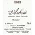 Jacques Puffeney Arbios Poulsard 2012 Front Label