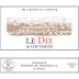 Los Vascos Le Dix 2010 Front Label