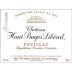 Chateau Haut-Bages Liberal 2011 Front Label