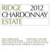 Ridge Estate Chardonnay 2012 Front Label