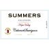 Summers Estate Calistoga Cabernet Sauvignon 2010 Front Label