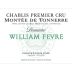 William Fevre Chablis Montee de Tonnerre Premier Cru 2012 Front Label