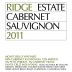 Ridge Estate Cabernet Sauvignon 2011 Front Label