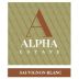 Alpha Estate Sauvignon Blanc 2013 Front Label
