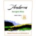 Anderra Sauvignon Blanc 2012 Front Label