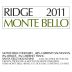 Ridge Monte Bello 2011 Front Label