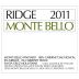 Ridge Monte Bello (375ML half-bottle) 2011 Front Label