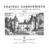 Chateau Carbonnieux 2012 Front Label