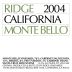 Ridge Monte Bello 2004 Front Label