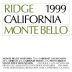 Ridge Monte Bello 1973 Front Label