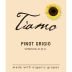 Tiamo Organic Pinot Grigio 2013 Front Label