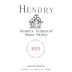 Hendry Red Wine 2010 Front Label