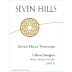 Seven Hills Winery Seven Hills Vineyard Cabernet Sauvignon 2012 Front Label