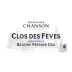 Chanson Pere & Fils Beaune Clos des Feves Premier Cru Monopole 2009 Front Label