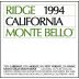 Ridge Monte Bello (1.5 Liter Magnum) 1994 Front Label