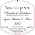 Mastrojanni Vigna Schiena d'Asino Brunello di Montalcino 2007 Front Label