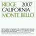 Ridge Monte Bello (3 Liter Bottle) 2007 Front Label