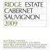 Ridge Estate Cabernet Sauvignon 2009 Front Label