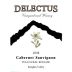 Delectus Knights Valley Cabernet Sauvignon 2008 Front Label